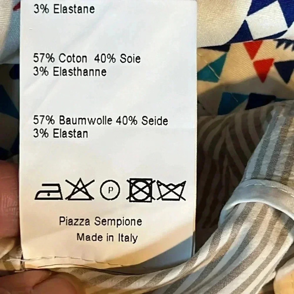 Womens Piazza Sempione Audrey dress pants Cotton Silk Elastic size 42 Made in It - Picture 10 of 10